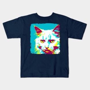 Turkish Angora Pop Art - Cat Lover Gift Kids T-Shirt